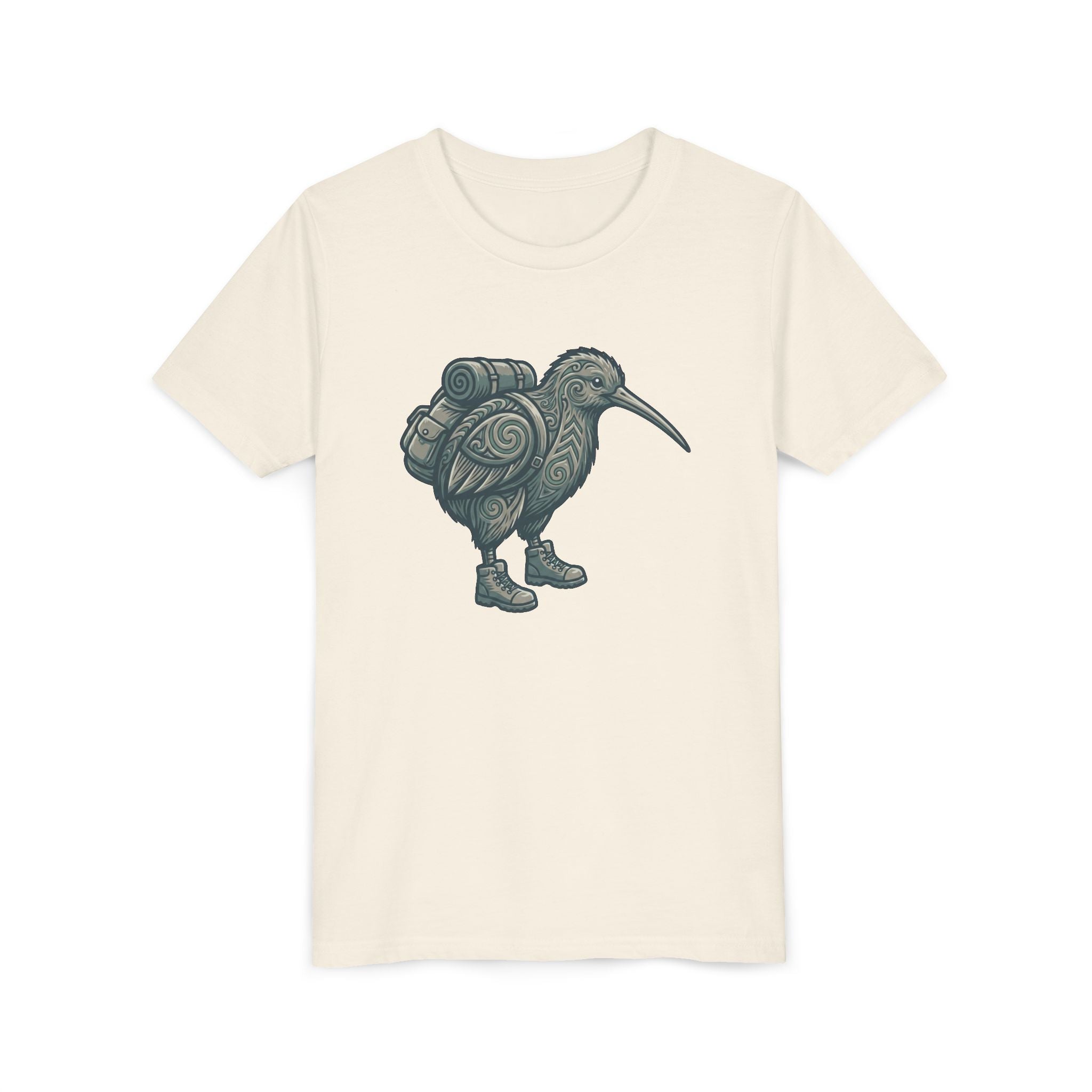 Kiwi Hiker Youth Tee — Adventure Kids Graphic T-Shirt