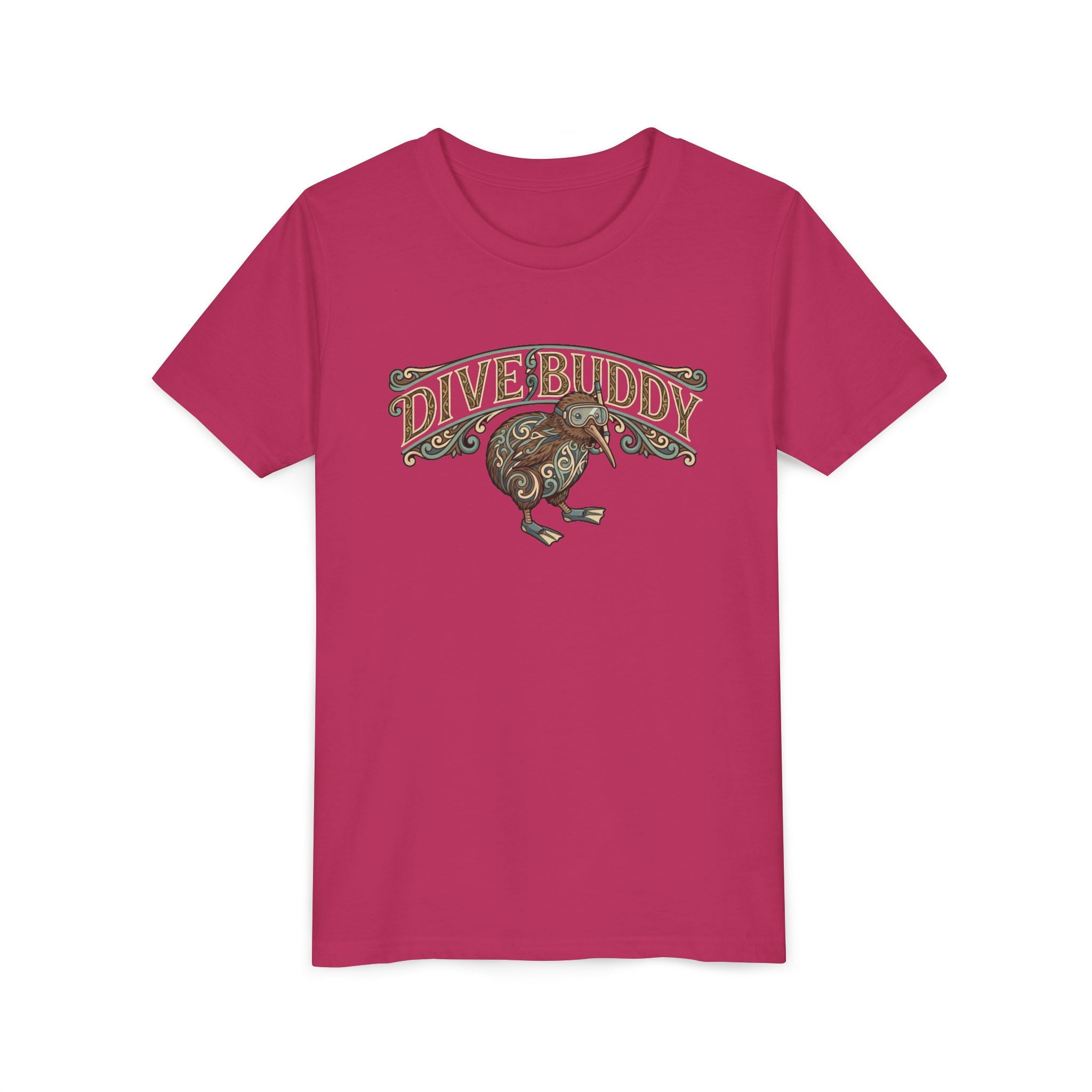 Youth Tee - "Dive Buddy" Kiwi Bird Graphic Kids T-Shirt